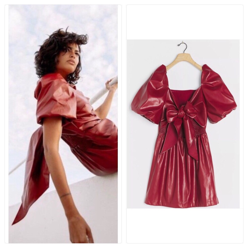 NWT ANTHROPOLOGIE GREER FAUX LEATHER MINI DRESS - Picture 3 of 13